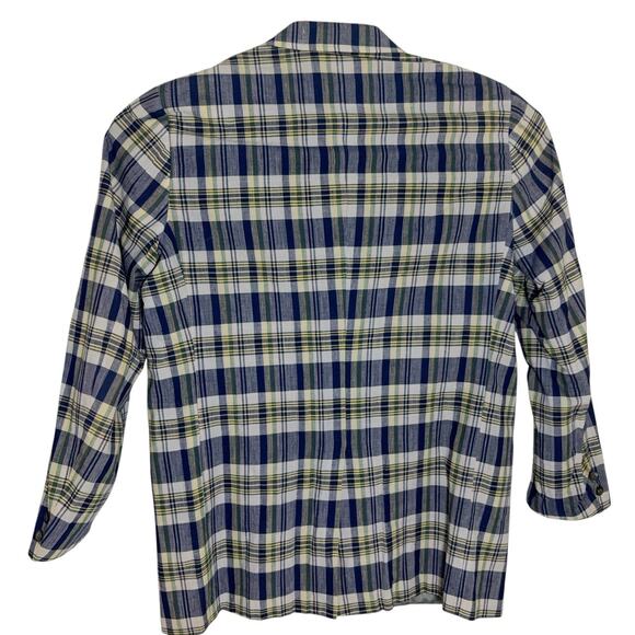 Brooks Brother Madras Blazer Men's Size 45 XL Blue Plaid Lightweight Summer - Picture 3 of 8